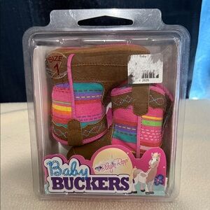 Blazin Roxx Baby Buckers Rainbow and Brown Booties